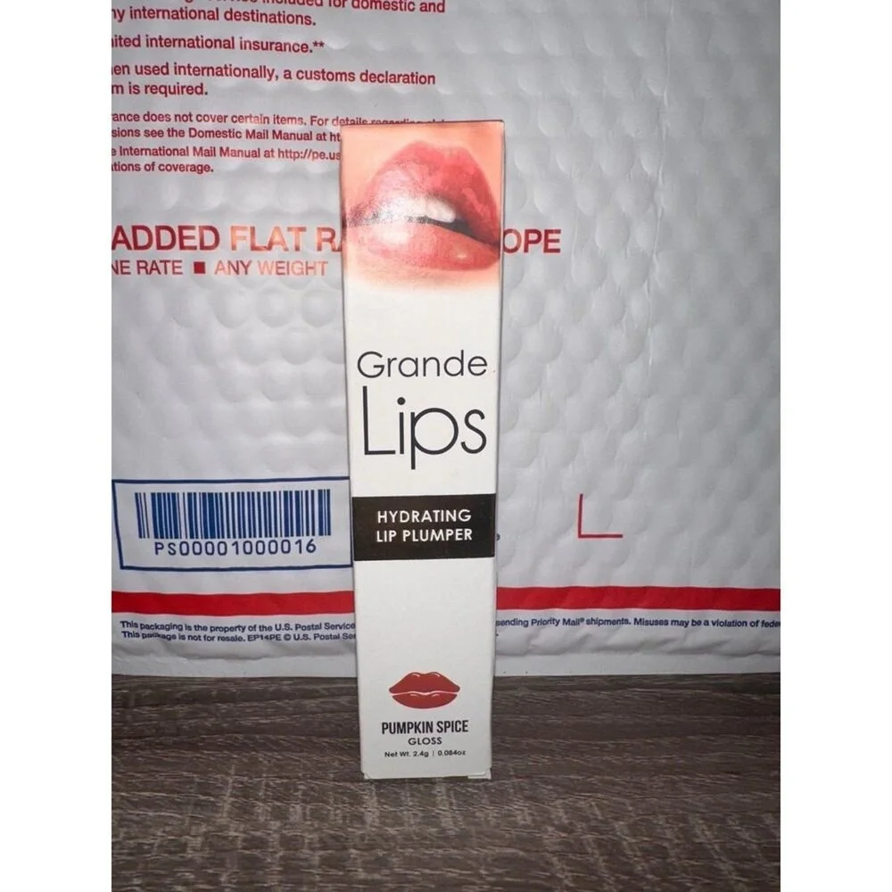 Grande Cosmetics Hydrating Lip Plumper Pumpkin Spice Gloss Volumizing‎ Hydrating